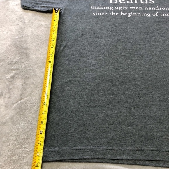 BEARDS Making Ugly Men Handsome Grey T-Shirt Size Medium - Picture 8 of 9